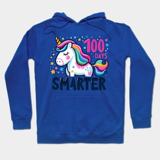 100 days smarter, kids adorable unicorn Hoodie